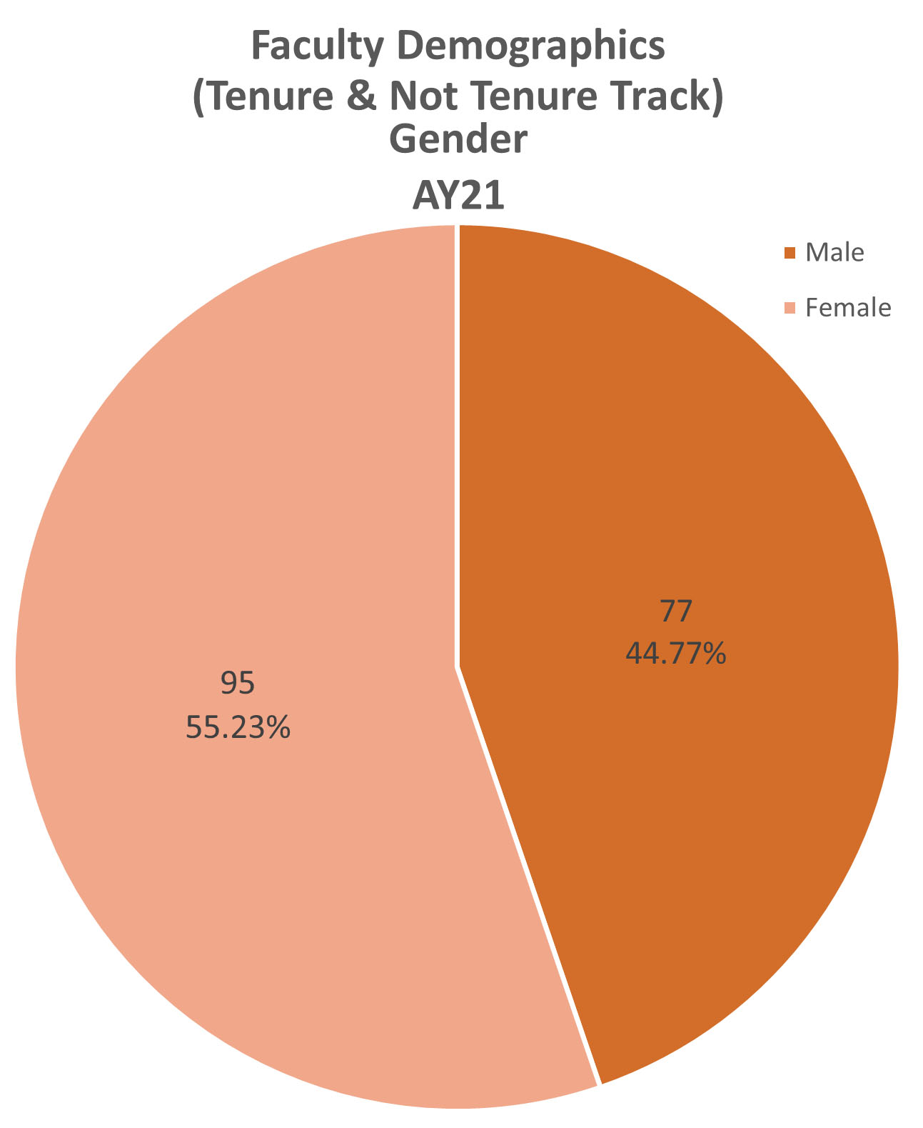 Faculty demographics gender chart