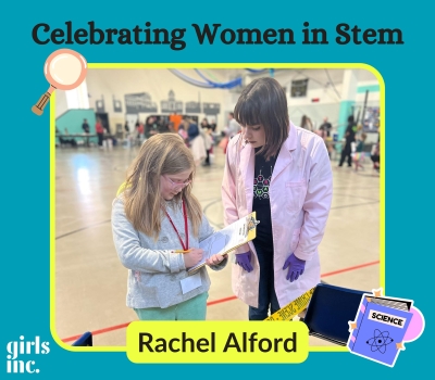 Rachel Alford and student